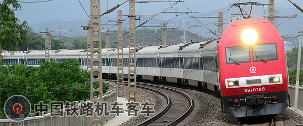 中国鉄路の機関車と客車